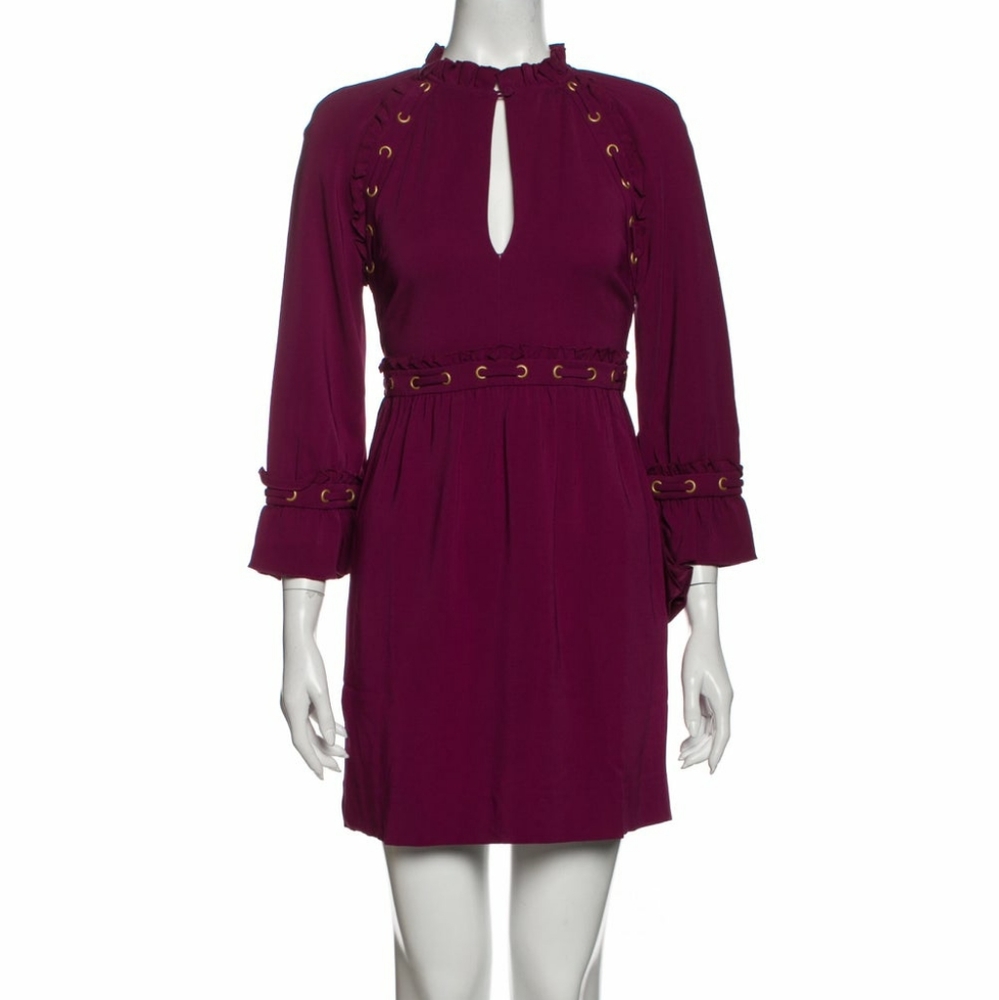 🆕Rachel Zoe | Mock Neck Grommet Dress Boysenberry Women's Size 4